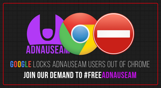 GooGle locks Adnauseam Users out of Chrome, join Our demand to #freeadnauseam